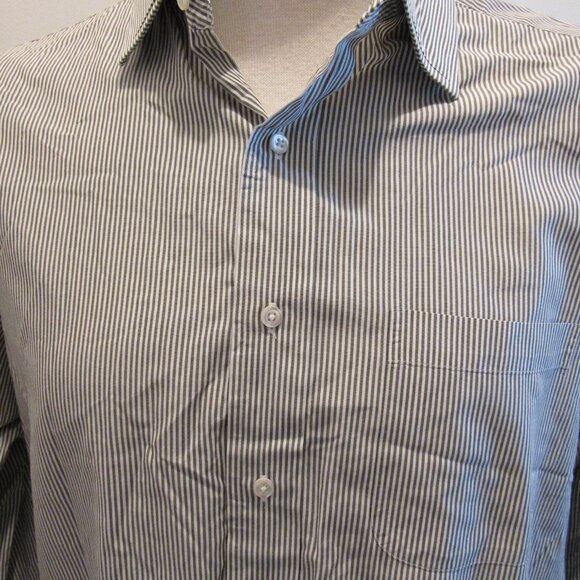 Brooks Brothers Men's Shirt French Cuffs Black and White Stripes Cotton XXL - Picture 3 of 8
